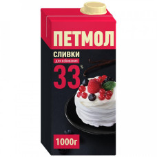 Сливки 33%